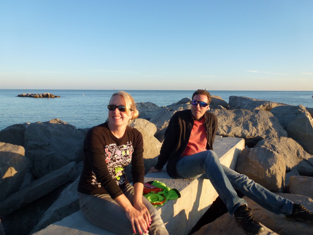 Key West!!!  Here we are at the sunset one day.  Watching the sun set is practically a requirement around here.  Here we were at Fort Zachary Taylor park. 