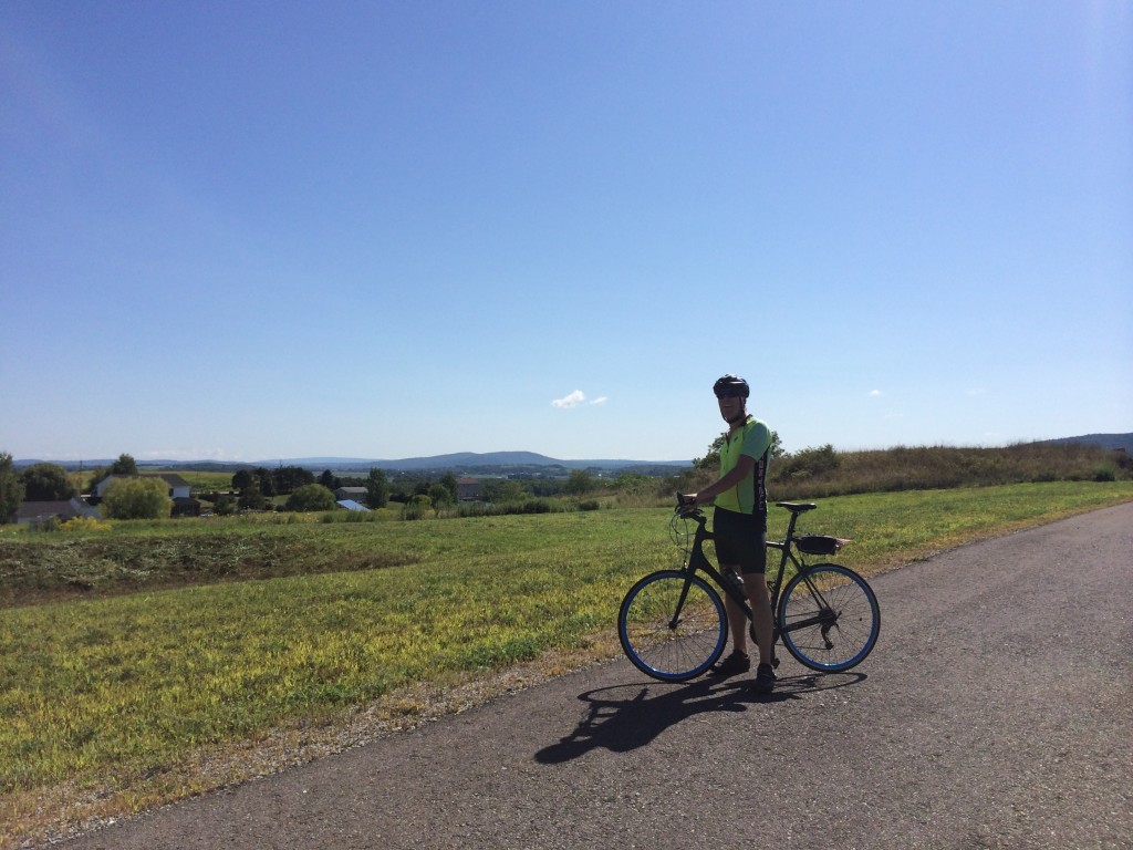 What a day!!!  Blue skies, green fields and the open road.