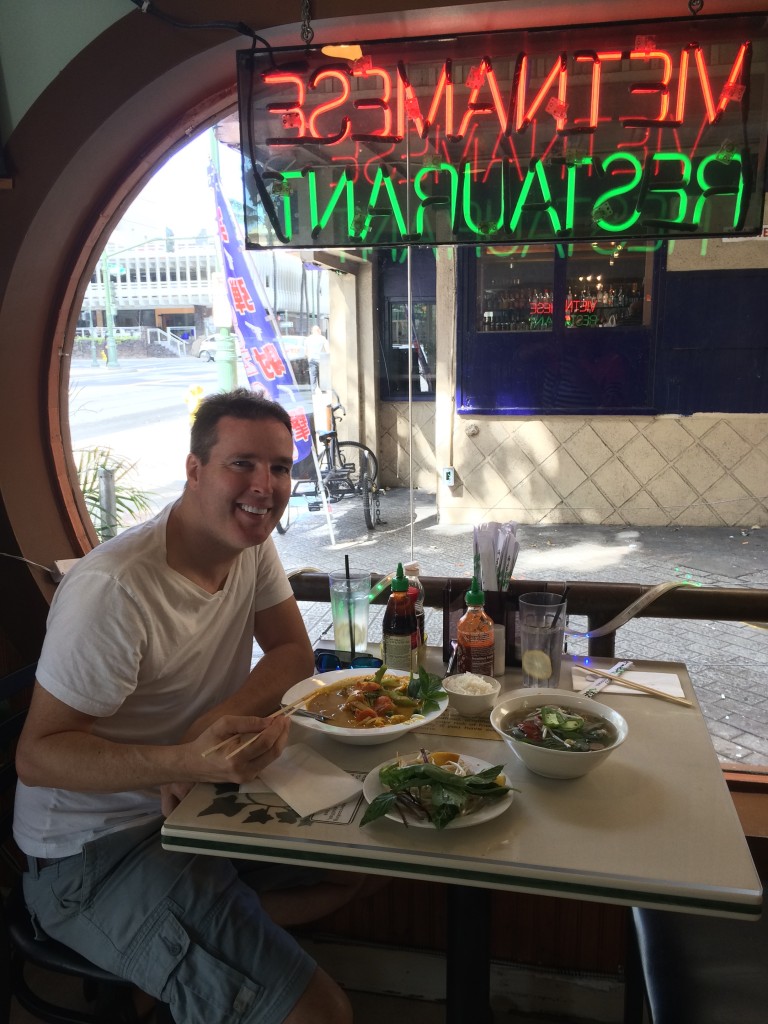 Pho Old Saigon: chicken curry and pho noodles with beef "balls"