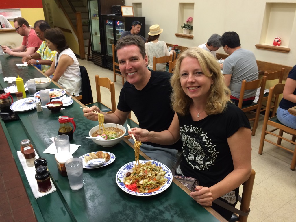 Thanks for taking the picture Ray.  Miso ramen and vegetable yakisoba...