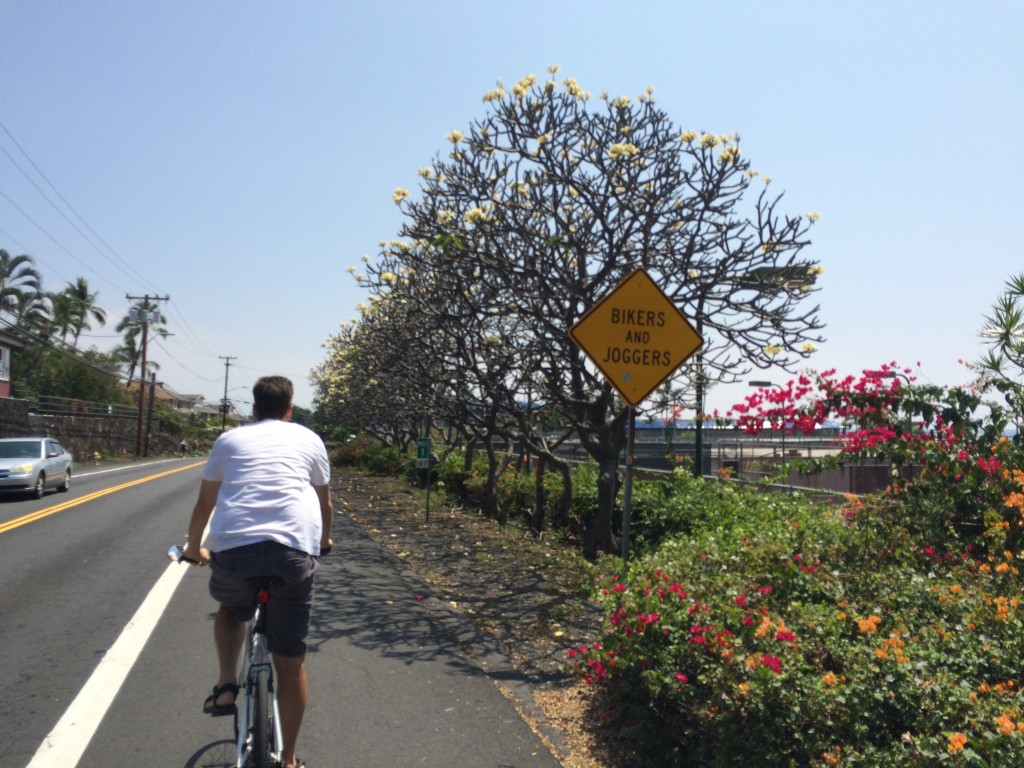 Plumeria scented bike lanes...