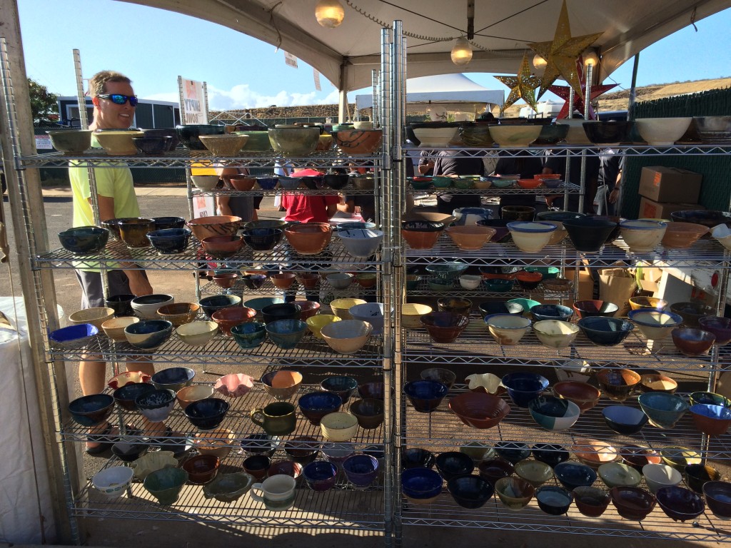 To raise money for the hungry and homeless, you buy a ceramic bowl that local artists and children have made for $25.