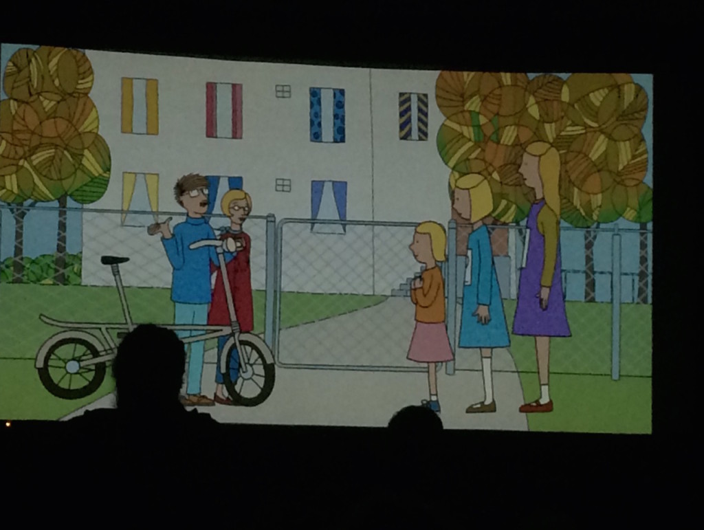 Let's start with an animated short:  "Me and My Mouton" about three sisters who want a bicycle. (Academy Award nominated, from Canada).