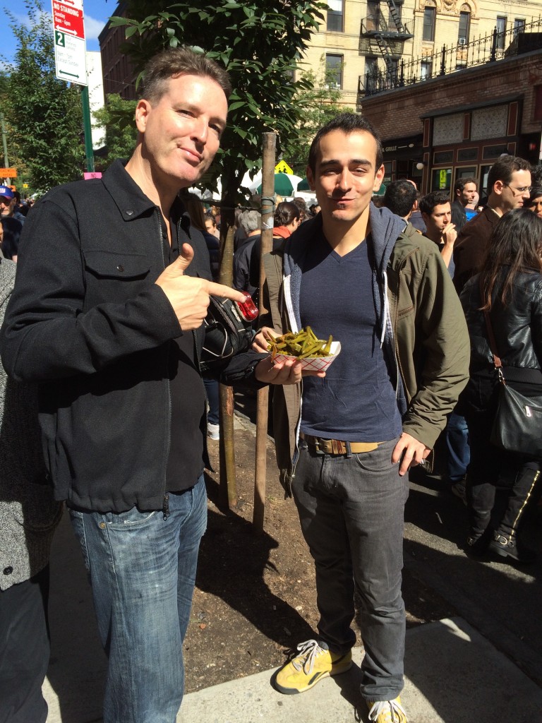 Can you tell by their faces? It's Pickle Day on the Lower East Side! (We had fried pickles, horseradish pickles, wasabi pickles, small super hot pickles, smoked jalapeño pickles, sour pickles, green bean pickles and "everything" bread and butter pickles.) 