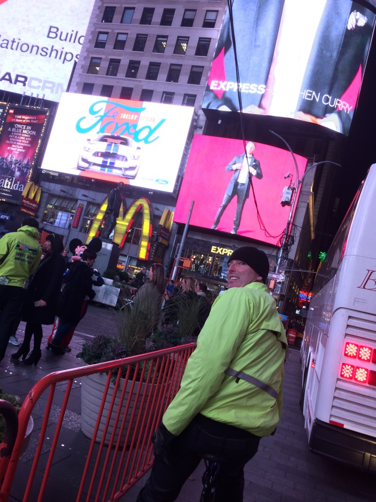 Tonight we biked through Times Square and headed downtown for a little birthday celebration.