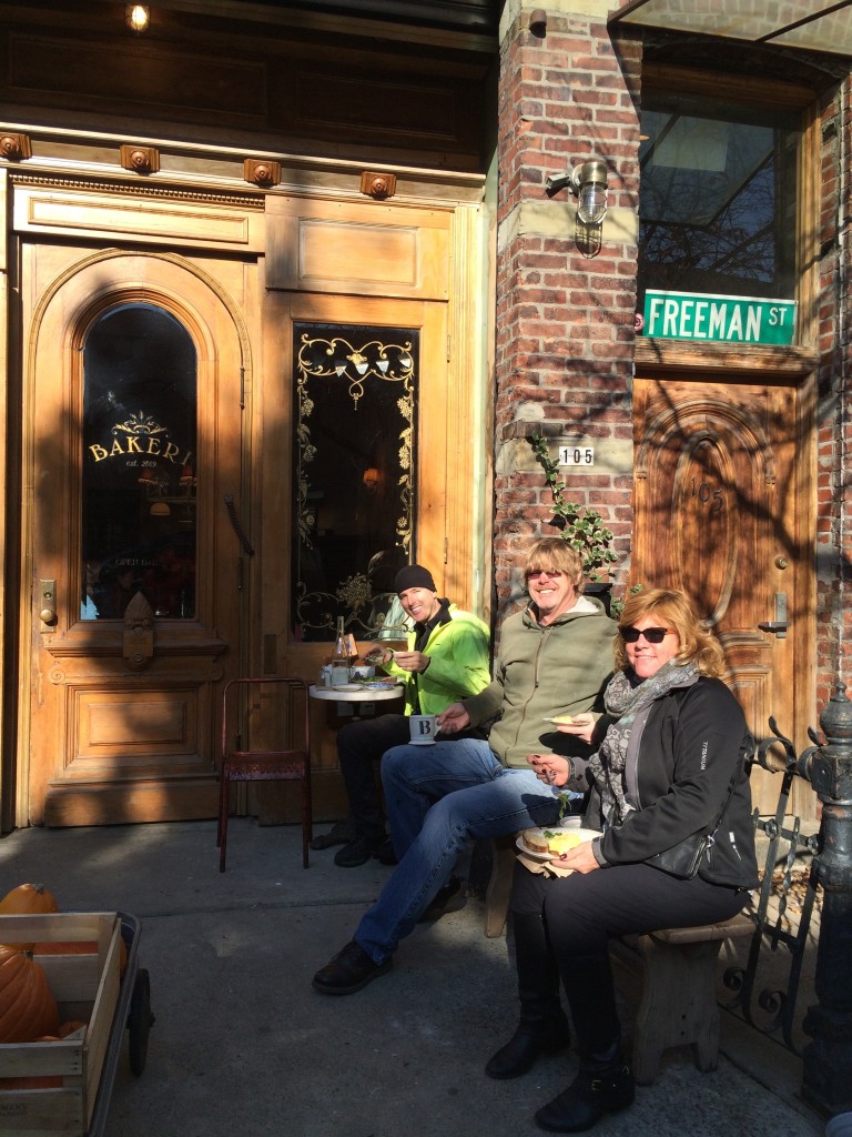 We brunched at Bakeri in Greenpoint. Loose leaf tea, soft scrambled eggs, kale salad and smoked whitefish. The weather was so nice, we ate outside!