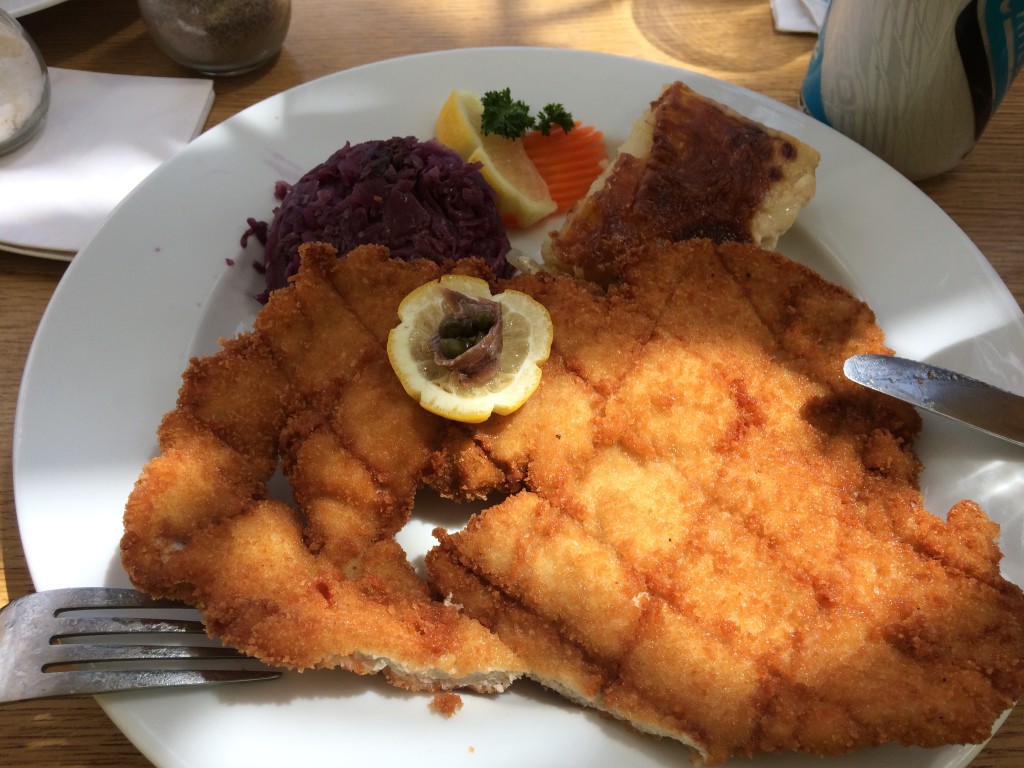 Weiner Schnitzel and red cabbage for Ron..Amazing!