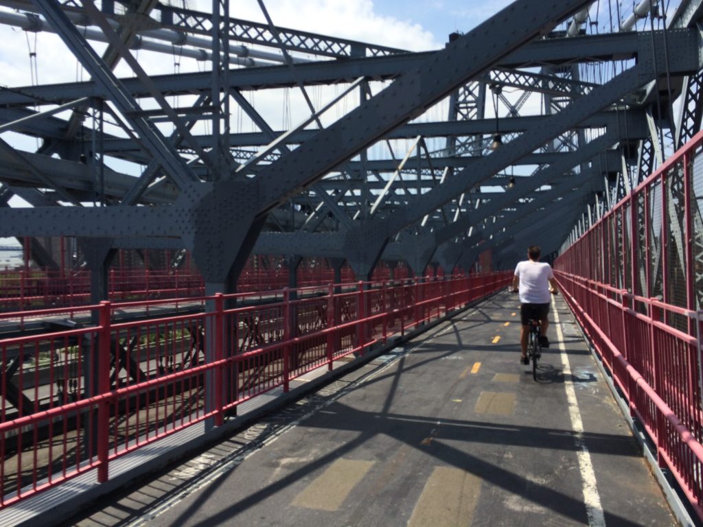 The architecture of bridges always seems so photogenic to me. This is Ron on the Williamsburg Bridge.